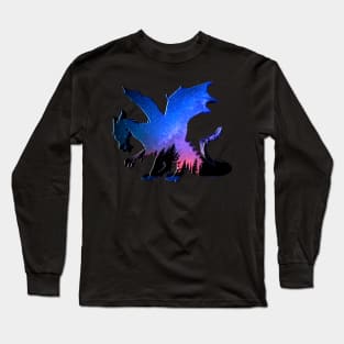 Dragon Cosmic Space Forest Long Sleeve T-Shirt